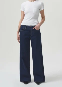 Discount AGOLDE Clara Low Rise Baggy Flare In Whisper