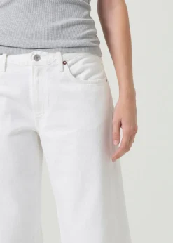Store AGOLDE Clara Low Rise Baggy Flare In Milkshake