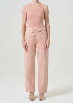 Discount AGOLDE Criss Cross Upsized Jean In Pink Salt