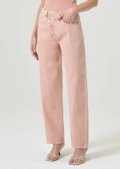 Discount AGOLDE Criss Cross Upsized Jean In Pink Salt
