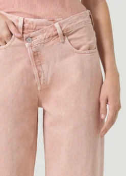 Discount AGOLDE Criss Cross Upsized Jean In Pink Salt