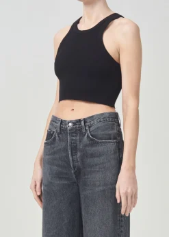 Flash Sale AGOLDE Cropped Bailey Tank In Black