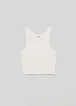 Outlet AGOLDE Cropped Bailey Tank In White