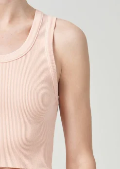 Clearance AGOLDE Cropped Poppy Scoop Neck Tank In Sprinkle