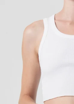 Outlet AGOLDE Cropped Poppy Tank In White