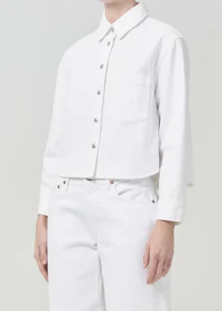 Cheap AGOLDE Dagmar Shirt In Milkshake