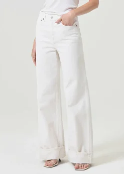 Clearance AGOLDE Dame High Rise Wide Leg In Fortune Cookie
