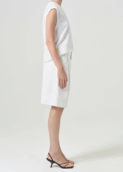 Cheap AGOLDE Ellis Trouser Short In Milkshake