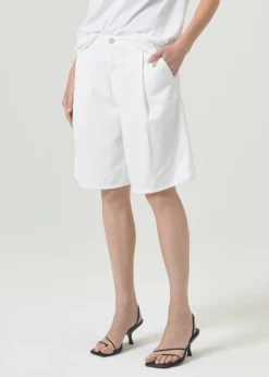 Cheap AGOLDE Ellis Trouser Short In Milkshake