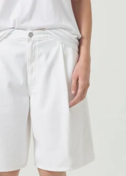 Cheap AGOLDE Ellis Trouser Short In Milkshake
