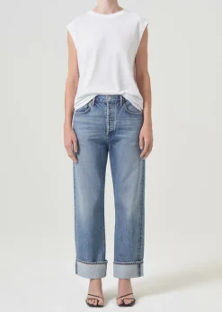 Shop AGOLDE Fran Low Slung Straight In Invention