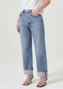 Shop AGOLDE Fran Low Slung Straight In Invention