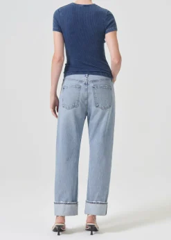 New AGOLDE Fran Low Slung Straight In Force