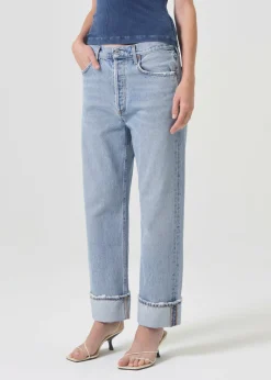 New AGOLDE Fran Low Slung Straight In Force