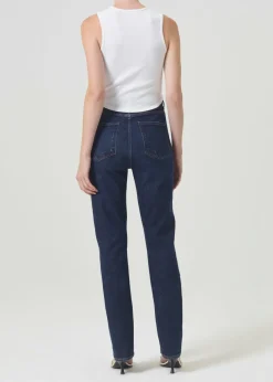 Shop AGOLDE Freya High Rise Slim (Stretch) In Divided