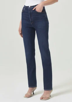 Shop AGOLDE Freya High Rise Slim (Stretch) In Divided