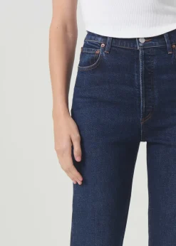 Shop AGOLDE Freya High Rise Slim (Stretch) In Divided
