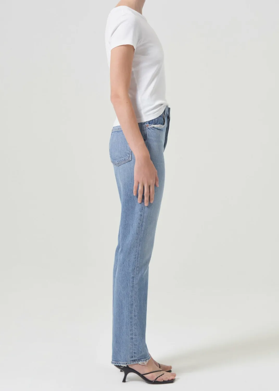 Shop AGOLDE Freya High Rise Slim (Stretch) In Quiver