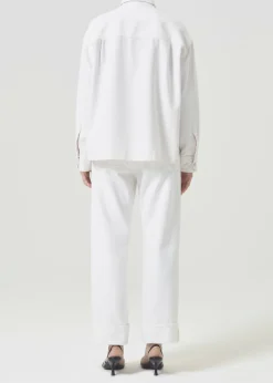 Store AGOLDE Gwen Slice Shirt In Fortune Cookie