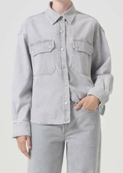 Flash Sale AGOLDE Gwen Slice Shirt In Rain
