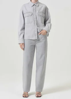 Flash Sale AGOLDE Gwen Slice Shirt In Rain