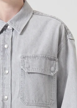 Flash Sale AGOLDE Gwen Slice Shirt In Rain