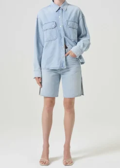 New AGOLDE Gwen Slice Shirt In Tension