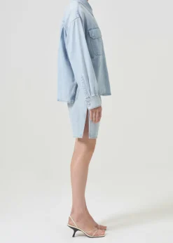 New AGOLDE Gwen Slice Shirt In Tension