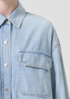 New AGOLDE Gwen Slice Shirt In Tension