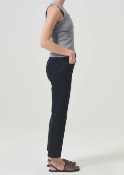 Store AGOLDE Kye Mid Rise Straight Crop (Stretch) In Pepper