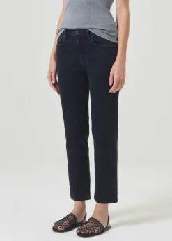 Store AGOLDE Kye Mid Rise Straight Crop (Stretch) In Pepper