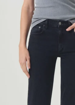 Store AGOLDE Kye Mid Rise Straight Crop (Stretch) In Pepper