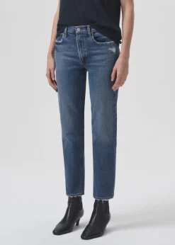 Store AGOLDE Kye Mid Rise Straight Crop (Stretch) In Notion