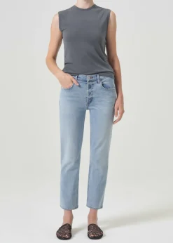 Online AGOLDE Kye Mid Rise Straight Crop (Stretch) In Diversion