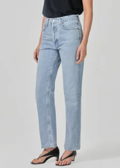 Flash Sale AGOLDE Lana Mid Rise Straight In Riptide