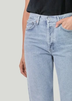 Flash Sale AGOLDE Lana Mid Rise Straight In Riptide