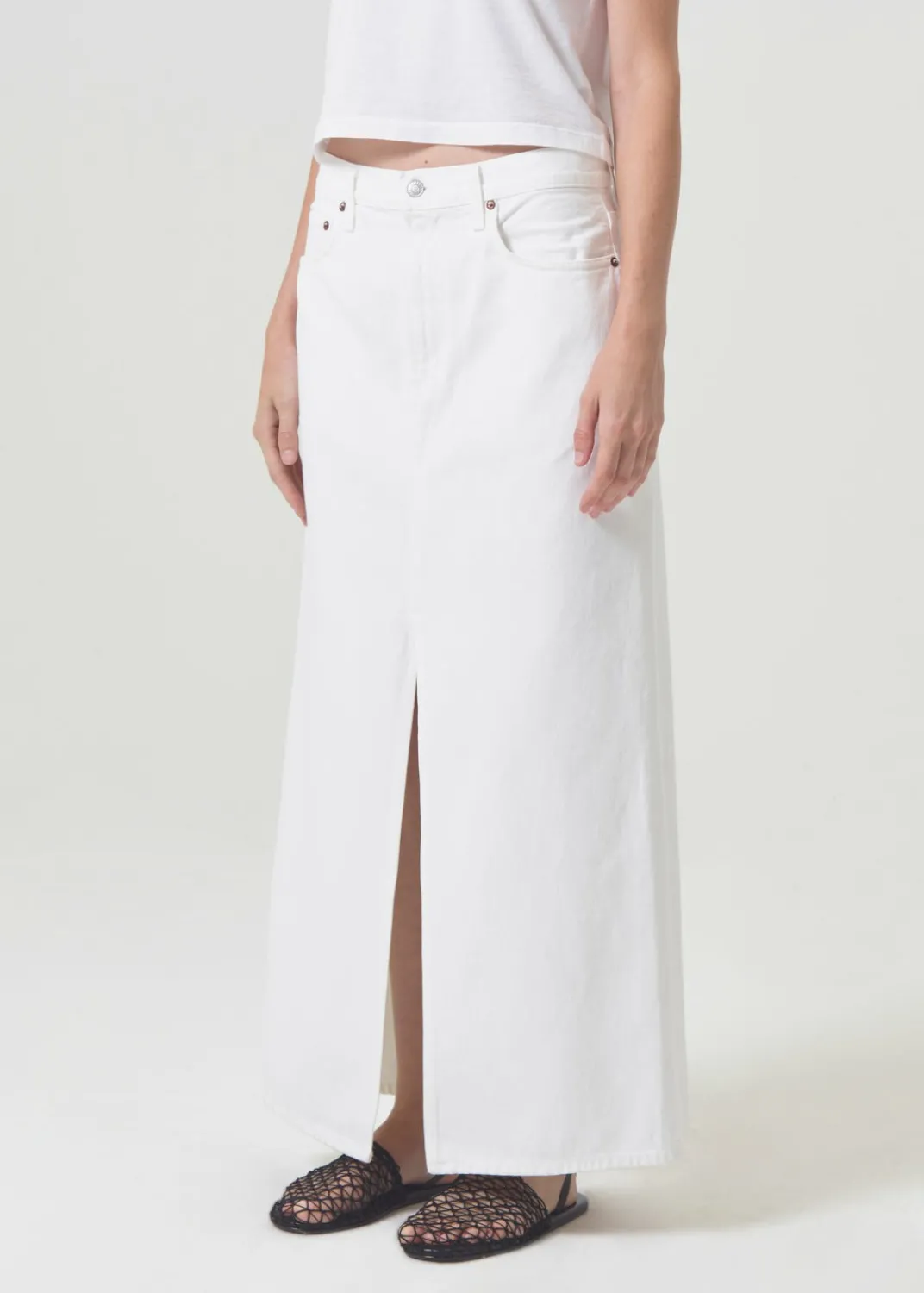 Sale AGOLDE Leif Skirt In Milkshake