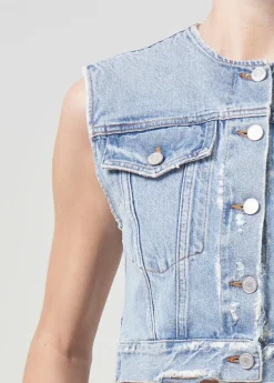Sale AGOLDE Leo Vest In Fray