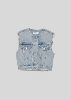 Sale AGOLDE Leo Vest In Fray