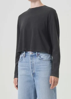 Cheap AGOLDE Mason Crop Tee In Fracture
