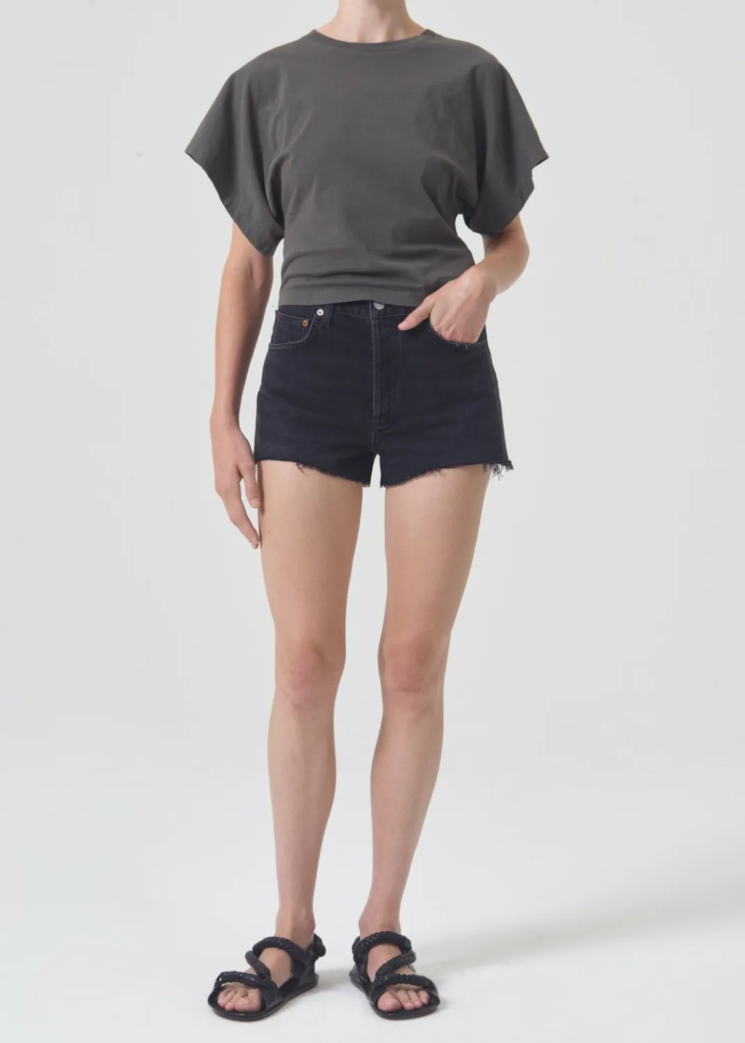 Outlet AGOLDE Mila Vintage High Rise Short In Slow Burn