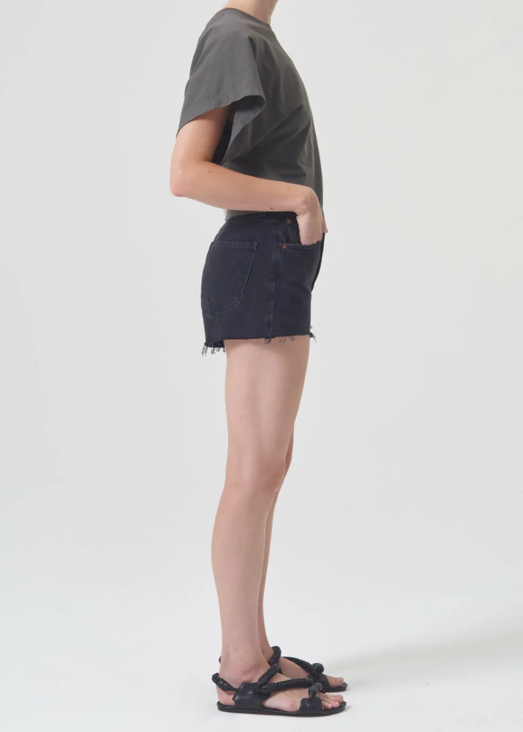 Outlet AGOLDE Mila Vintage High Rise Short In Slow Burn