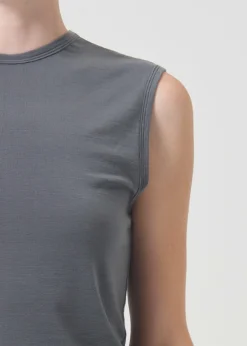 Cheap AGOLDE Nikita Tee In Gravel