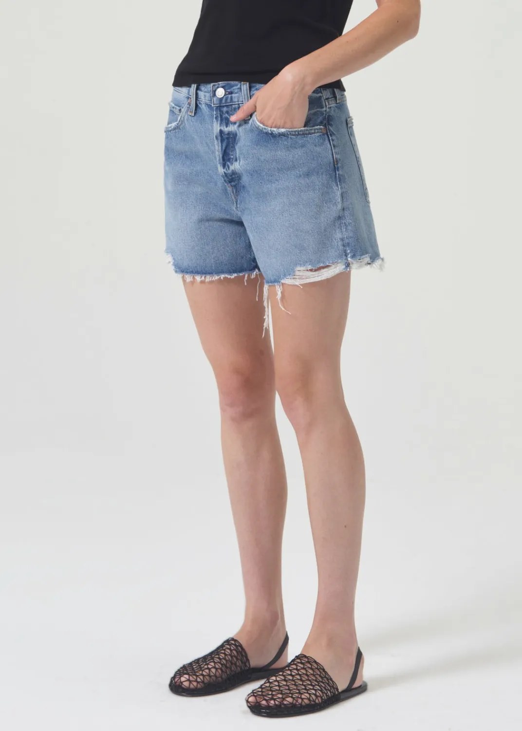 Shop AGOLDE Parker Long Short In Lowkey