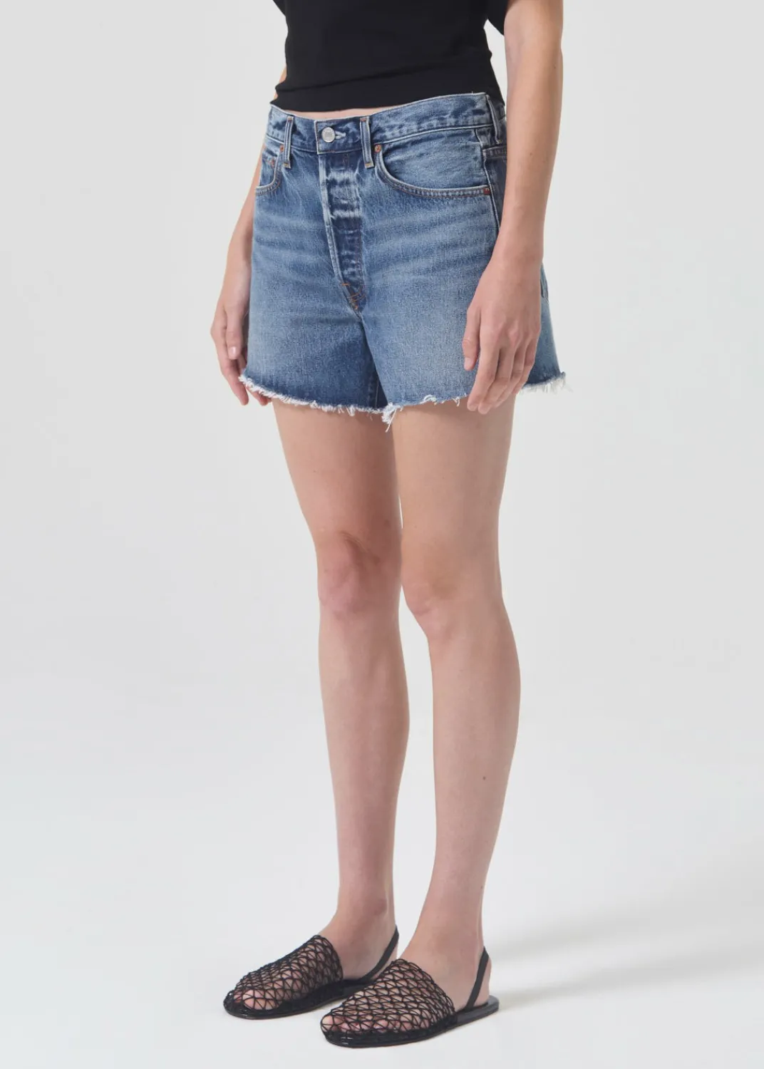Fashion AGOLDE Parker Long Short In Ruin