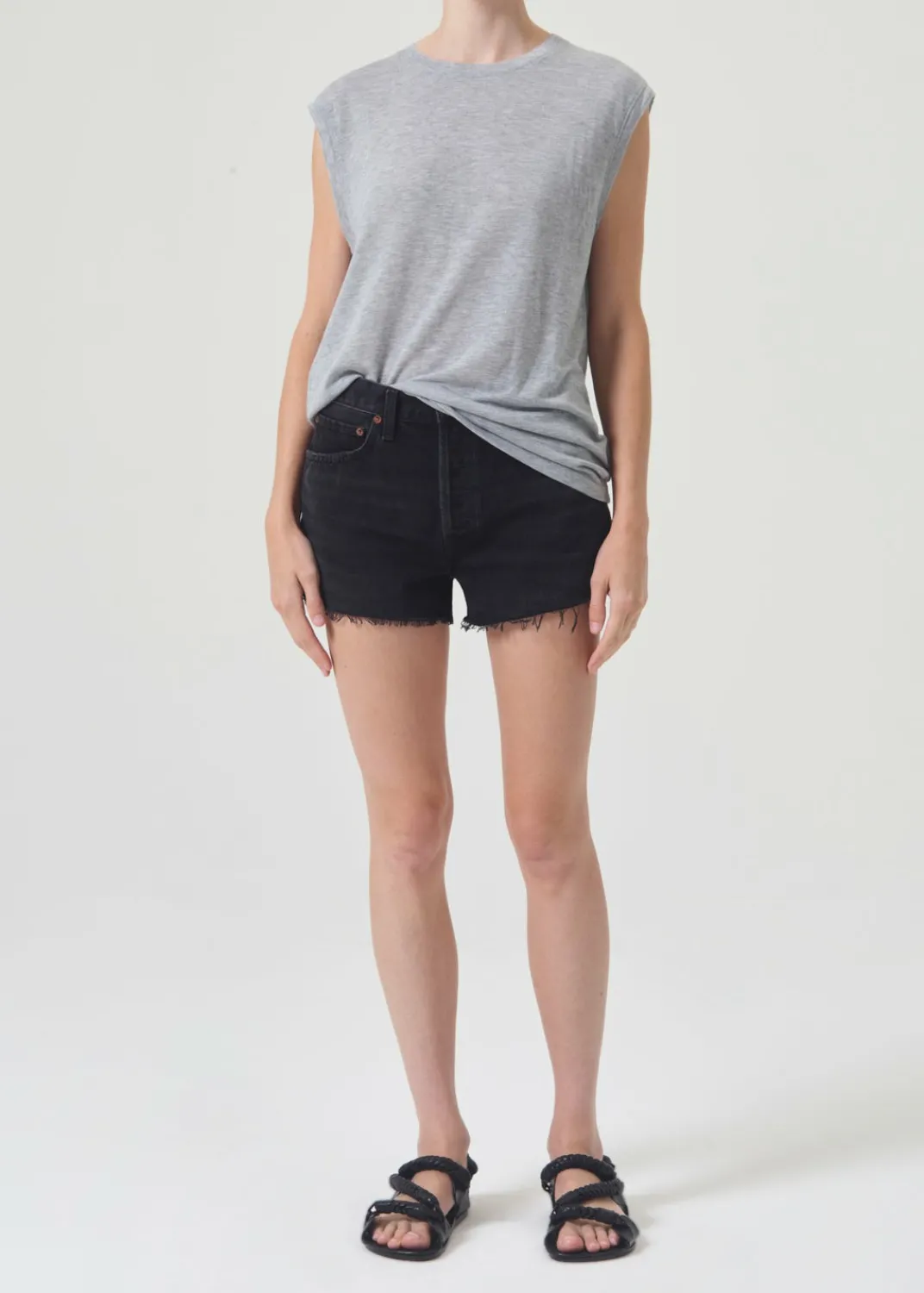Best Sale AGOLDE Parker Vintage Cut Off Short In Record