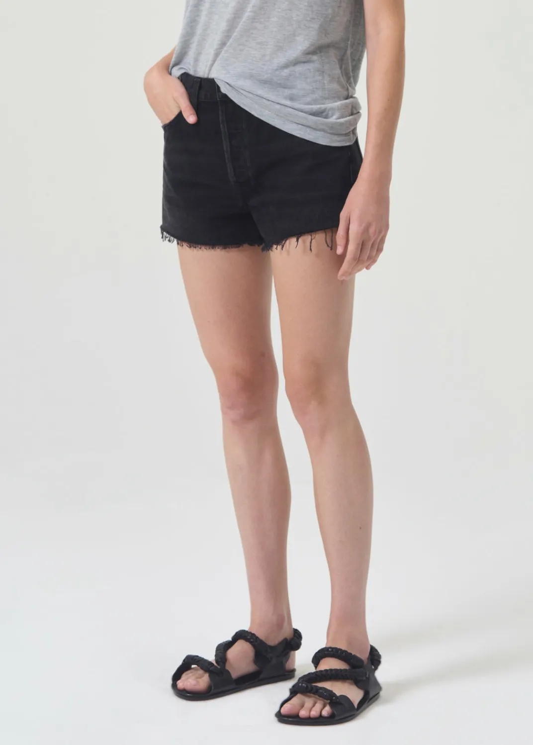 Best Sale AGOLDE Parker Vintage Cut Off Short In Record