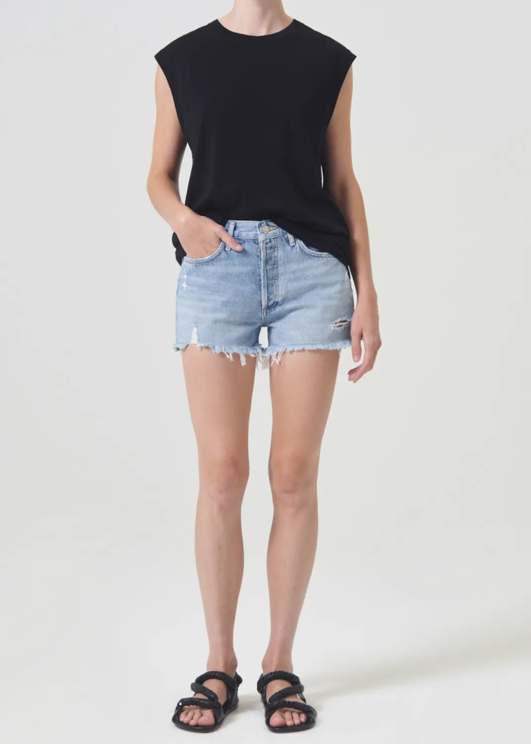 Clearance AGOLDE Parker Vintage Cut Off Short In Swapmeet