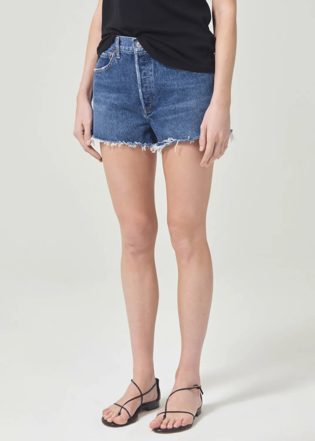 Best Sale AGOLDE Parker Vintage Cut Off Short (With Slit) In Caution