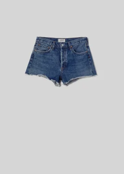 Best Sale AGOLDE Parker Vintage Cut Off Short (With Slit) In Caution